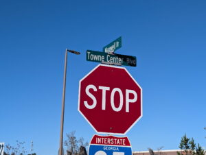 Towne Center Boulevard new traffic sign 