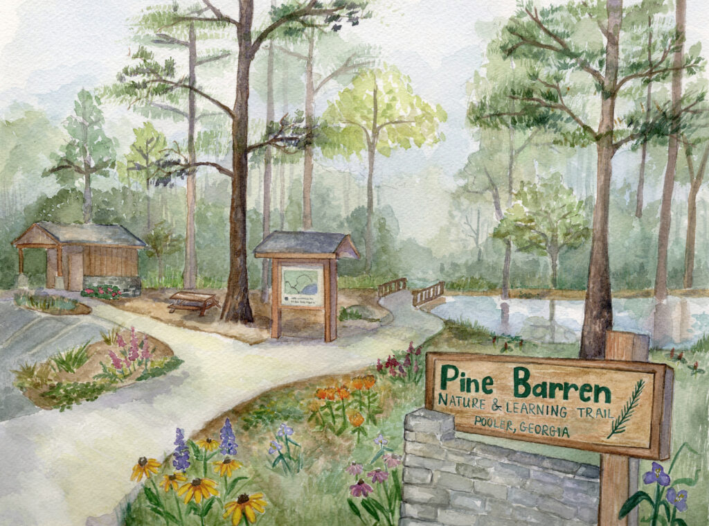 35 Acre wetland educational trail artist concept