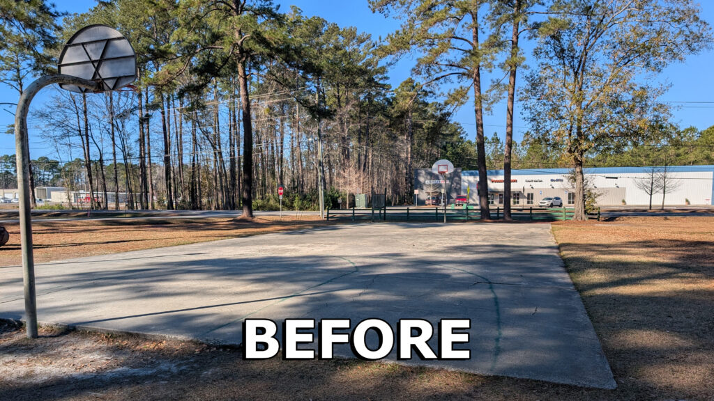 Rogers St Basketball court before