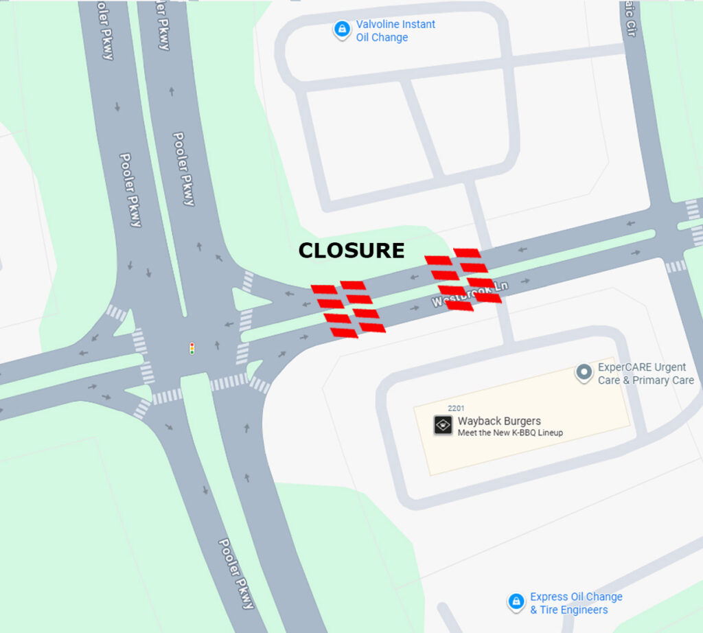 Westbrook (north) Road Closure