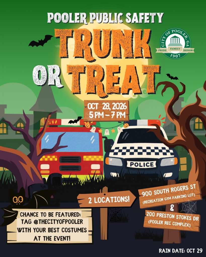 Pooler Public Safety Trunk or Treat October 28, 2026